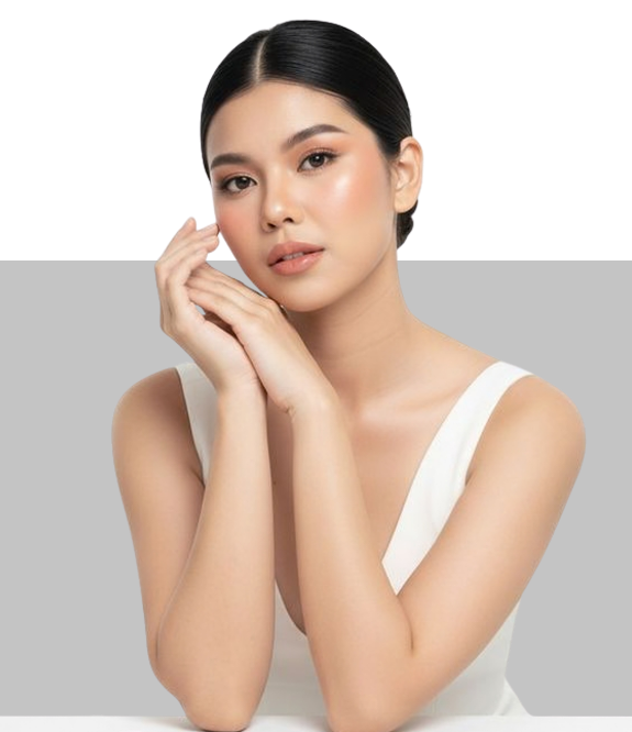 Client with healthy, glowing skin after treatment